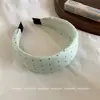 Diadema con Diseño de Corona Alta para Hacer que el Rostro Parezca Más Pequeño, Lujo Ligero, Antideslizante, Tejido, Patrón de Cuadros y Lunares, Sensación de Alta Gama para Adultos y Mujeres Jóvenes