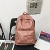 Mochila escolar de piel sintética suave para mujer, mochila de viaje informal para estudiante universitario japonés, mochila informal de gran capacidad para computadora, moda masculina