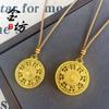 Collar para Mujer Colgante Composición Ocho Tesoros Auspiciosos Shajin 999 Vietnamita de Larga Duración Cadena para Suéter Hueca