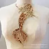 Patch de Lantejoulas Bordado com Contas Estilo Chinês de Peixe Koi Pequeno para Decoração de Manto Hanfu, Patch de Tecido Bordado à Mão de Peixe