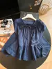 Blusa de cuello en V color blanco roto con lazo para mujer, mangas largas abullonadas fruncidas, cintura fruncida, estilo babydoll, top de principios de otoño