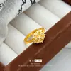 Anillo de Diamante Brillante Copo de Nieve Dorado Arena Naranja para Mujer, Exquisito, Moderno y de Gama Alta con Diseño de Nicho, Anillo Personalizado para Dedo Índice al por Mayor
