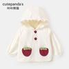 Kaka Panda Roupas de Bebê Meninas Jaqueta Casual com Capuz Roupa de Outono Primavera e Outono Crianças Pequenas Crianças Blusa Roupas Infantis