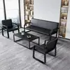 Conjunto de sofá e mesa de centro para alugar, sofá para área de espera de recepção, sofá de três lugares para convidados, sofá de escritório simples