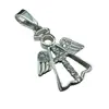 Pendente de Anjo de Aço Inoxidável Europeu e Americano Pingente Punk de Personalidade Tendência da Moda Feminina Pingente de Cruz com Diamante de Aço Titânio