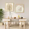 Pintura decorativa de estilo crema para restaurante, decoración de pared para mesa de comedor, pintura colgante, estilo silencioso, sentido avanzado, mural abstracto de dos piezas para comedor