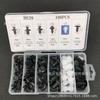 Universal para Coche 100 Piezas Surtido Clips de Retención para Parachoques y Guardabarros Juego de Caja Clips de Uso Común para Carrocería