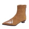 Botines para Mujer, Botas de Punta Estilo Retro, Otoño 2025 Botines Elásticos Ajustados de Tacón Kitten para Mujer al por Mayor