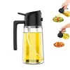 Suministro exclusivo transfronterizo: Botella Graduada para Spray y Vertido de Aceite de Doble Propósito, Dos en Uno, Botella Imprimible para Salsa de Soja y Vinagre, Botella de Spray y Dispensador de Aceite para Cocina