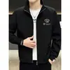 Chaqueta para Hombre Abrigo Casual Moda de Primavera y Otoño de Gama Alta Marca de Moda Cuello Guapo Moda Masculina Ropa Versátil