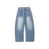 Jeans Curvos Bordados con Estrellas de Colores para Mujer, Jeans Versátiles Adelgazantes que Muestran Piernas Largas, Pantalones de Cintura Alta Pierna Ancha, Nuevo Estilo