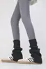Meias de Cashmere para Meninas Outono e Inverno JK Spice Girls Cor Sólida Meias Felpudas Quentes Estilo Japonês Confortáveis Versáteis Meias com Entalhe