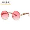 Nuevas Gafas de Sol Modernas Cabeza de Leopardo Yuanbao 5216 Combinan con Todo Hombres y Mujeres Gafas de Sol Personalizadas Gafas de Sol de Moda para Sesiones de Fotos Callejeras