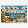 Telón de fondo nuevo y popular para Oktoberfest transfronterizo, diseño de jarra de cerveza impreso en alta definición, telón de fondo festivo para decoración de fiestas, tela colgante