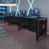 Mesa de Computador, Hotel de E-Sports, Mesa para Transmissão ao Vivo de Celebridade da Internet, Conjunto de Mesa e Cadeira Combinado Estilo Rosa Feminino, Mesa Dupla de Jogo para Casal