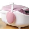 Estante de almacenamiento para cucharas de arroz de color caqui, cóncavo-convexo redondo, con ventosa sin costuras para el hogar, montado en la pared, para olla arrocera