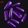 Bolsa de Alta Calidad de 500 Piezas Uñas de Ballet Transparentes/Puras de Colores/Coloreadas Largas Coffin Uñas Portátiles Uñas Postizas Manicura