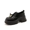 Zapatos Mocasines Retro Británicos 2026 de Suela Gruesa, que Aumentan la Altura, Ultraligeros, sin Cordones para Mujer, Casuales, Versátiles, Cómodos, Zapatos de Canguro