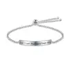 Pulsera Inspiradora de Acero Inoxidable Transfronteriza de Amazon, Nueva Moda Personalizada Creativa Nicho Ins Estilo Minimalista Joyería para Mujeres