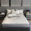 Lujo Ligero Jacquard Carbón Hielo 900D Sábanas Colchonetas Suaves Refrigeradas Clase Amigable con la Piel Transpirable Lavables a Máquina Colchoneta de Seda de Hielo para Dormir Desnudo