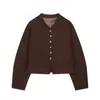 Ins estilo europeo y americano transfronterizo 2026 nueva moda elegante para mujer al por mayor simple para ir al trabajo chaqueta de manga larga decorada con botones