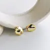 Pendientes Es76 Estilo Ins Retro Irregulares de Plata S925 para Todo el Cuerpo con Textura, Diseño Elegante, Único y Sencillo