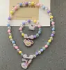 Colar de Sereia DIY Conjunto de Miçangas Peroladas Hipoalergênico Colar de Sereia Princesa Fofa Joia