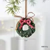 Nuchi Decoraciones Navideñas de Resina Retro Transfronterizas Adornos para Árbol de Navidad Corona Decoraciones Colgantes Regalos de Decoración Navideña
