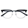 Gafas para Miopía de Mujer Iins Alto Valor Gris Coco Línea de Cejas Media Montura Retro Ultraligeras Anti Luz Azul Lentes Planas Estilo Coreano para Hombre