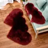 Tapete de pelúcia fofo multicolorido de pelo longo, formato de coração de pele sintética, coração de amor, coração duplo, duas pessoas, casal, hotel, celebração de casamento