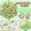 Pegatinas de paisaje, pegatinas de escenas en miniatura tridimensionales, pegatinas de paisaje, pegatinas apilables de cabina de almacenamiento, manualidades lindas de bricolaje