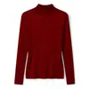 Suéter de una pieza sin costuras 100% lana merino australiana J-port ultrafina, lavable a máquina, camiseta base de corte ajustado