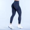 Calças de Yoga Explosivas Sem Costura AliExpress Cintura Alta Plissadas no Quadril Calças Fitness Mostra Quadril Roupa Exterior Calças de Corrida