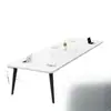 Mesa de conferencias, mesa larga, mesa de entrenamiento simple moderna para sala de conferencias pequeña, banco de trabajo simple, combinación de escritorio y silla de oficina larga