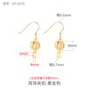 Pendientes de plata de ley 925, accesorios hechos a mano, con perla de jade, hebilla de seguridad, clip para la oreja, accesorios de bricolaje