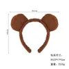 Linda Diadema de Oso Abeja Winnie the Pooh Felpa Cara de Niña Diadema para Lavado Facial Dibujos Animados Orejas de Oso Amarillo Diadema de Animal