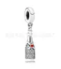 Plata Chapada Panjia Mickey Minnie con Cuentas Encanto de Estrella Azul Colgante de Taza de Café Accesorios de Pulsera de Manzana Roja diy