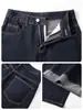 Jeans de pierna ancha color original estilo coreano Yizhi para mujer, pantalones casuales rectos de nueve puntos holgados de otoño de cintura alta adelgazantes