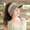 Novo chapéu de verão estilo coreano feminino com incrustação de diamantes moda xadrez pata de galo proteção solar topo vazio chapéu de sol moda chapéu de sol para atividades ao ar livre