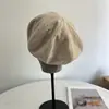 Estilo Fan Bingbing Boina Nuvem de Lã Pura Outono e Inverno Boina Octogonal Tridimensional Chapéu de Pintor Quente Artístico