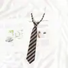 Japonês JK Estilo Acadêmico Marrom Retro Gravata Feminino Lazy Wine-Free Camisa Vermelha Acessórios All-Match Listra Preta