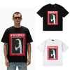 25Ss Marca Morada de Calle Marca Americana de Moda Camiseta Casual Retro Holgada de Manga Corta Estilo Igual para Pareja