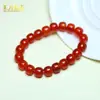 Pulseira de Contas de Ágata Vermelha Natural Estilo Antigo para Mulheres no Ano do Zodíaco, Pulseira de Contas Multi-Voltas DIY Estilo Igual ao de Zhao Lusi Venda por Atacado