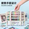 Pintura a mano con bolígrafo de fruta azul 162 colores caja de regalo traje bolígrafo de gel de color pintura marcador acrílico cantidad excelente precio