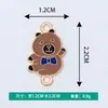 Al por mayor Versión Coreana Creativo Doble Colgante Capibara Patrón de Capibara Goteo de Aceite Aleación Collar Pulsera Joyería Accesorios DIY