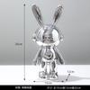 Adornos de Conejo Electrochapados de Lujo Ligero Sala de Estar Mueble de TV Vinoteca Decoración para el Hogar Entrada Artesanías de Decoración Suave de Alta Gama