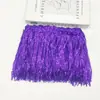 Transfronteiriço 35 Cores 17cm Borda de Pico de Montanha Renda com Lantejoulas e Franjas de Borla Acessórios para Fantasia de Performance Latina Sapatos Bolsas