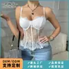 Camisola Blanca de Encaje Sexy Transparente Ropa de Mujer Transfronteriza Corsé de Ballena Bustier Ajustado Camisola Pequeña Ropa Interior Verano Nuevo Estilo