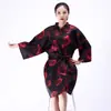 Bata de peluquería ropa de cliente de barbería servicio al cliente de salón de belleza moda salón de peluquería corte de pelo permanente tinte kimono marca de moda