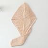 Touca Seca Cabelo de Veludo Coral Personalizada pelo Fabricante, Absorvente e Não Solta Fiapos, Toalha para Envolver Cabeça do Chuveiro, Touca de Banho com Logo, Absorvente e de Secagem Rápida